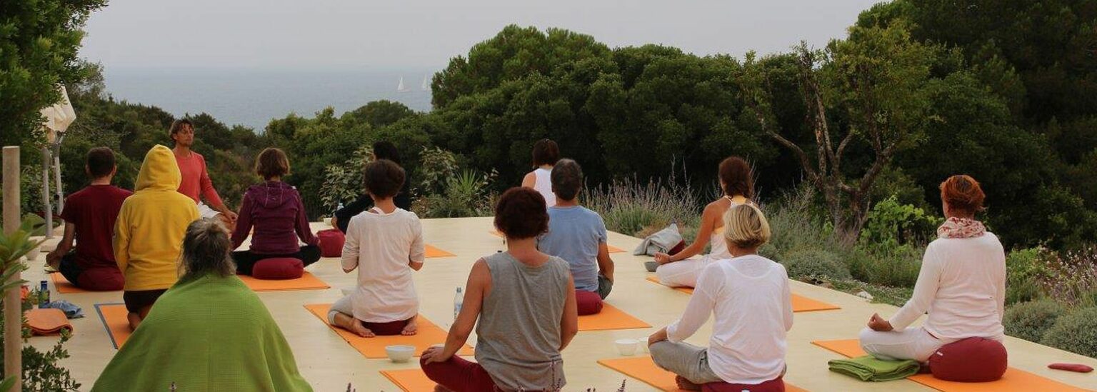 Yoga Retreat Group Meditating